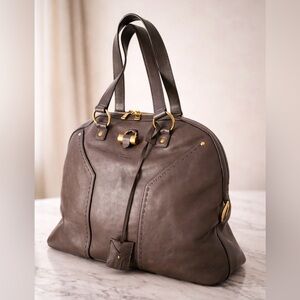 Yves Saint Laurent Muse XL Bag – Buffalo Leather – Elephant Grey